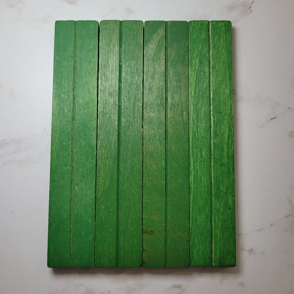 Vintage Lincoln Logs Green Flat 6 Inch‎ Small Roof